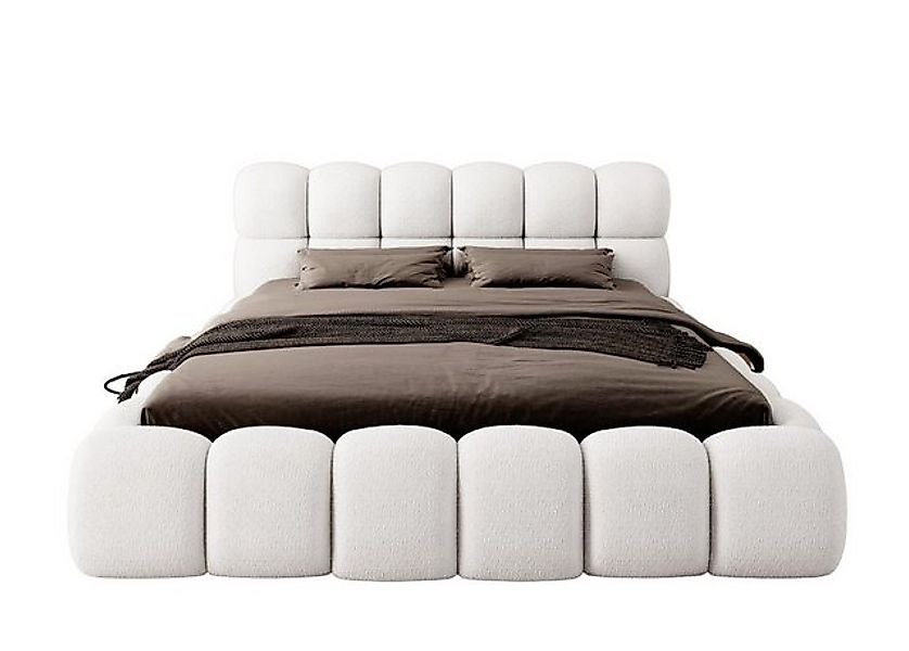 Compleo Polsterbett BUBBLE boucle Designerbett 140/160/180x200 BIZU, Wolken günstig online kaufen