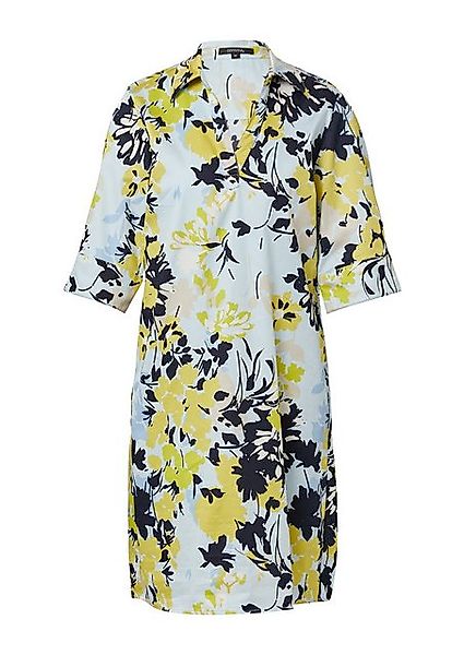 Comma Minikleid Kurzes Popeline-Kleid mit Hemdkragen und All-over-Print günstig online kaufen