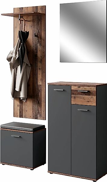 byLIVING Garderoben-Set "Jakob" 4 Stk. tlg. günstig online kaufen