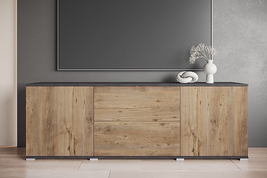 INOSIGN Lowboard Kenia (1 St), 2 Türen, 2 Schubladen, Breite 180 cm, höhenv günstig online kaufen