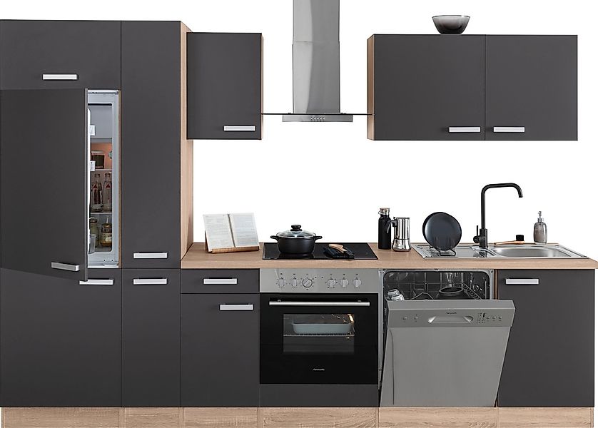 OPTIFIT Küchenzeile "Leer Breite 300 cm" mit Hanseatic E-Geräten, inkl. Küh günstig online kaufen