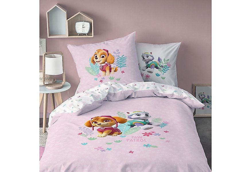 MTOnlinehandel Kinderbettwäsche Paw Patrol Biber/ Flanell in 135x200 + 80x8 günstig online kaufen