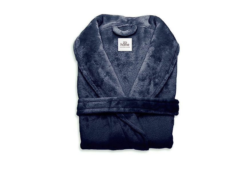 ZO HOME Bademantel Cara Bademantel Lang XL Navy Blue Bademantel XL Navy-Blu günstig online kaufen
