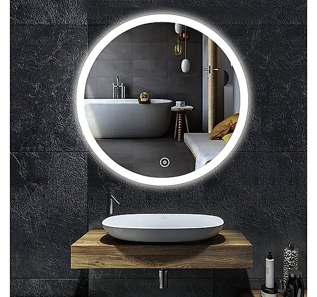 YOLEO Badspiegel Wandspiegel mit Touchschalter LED-Beleuchtung Spiegel günstig online kaufen