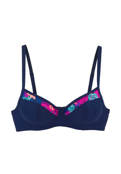 LASCANA Bügel-Bikini-Top Exotic, mit bedruckter Blende günstig online kaufen