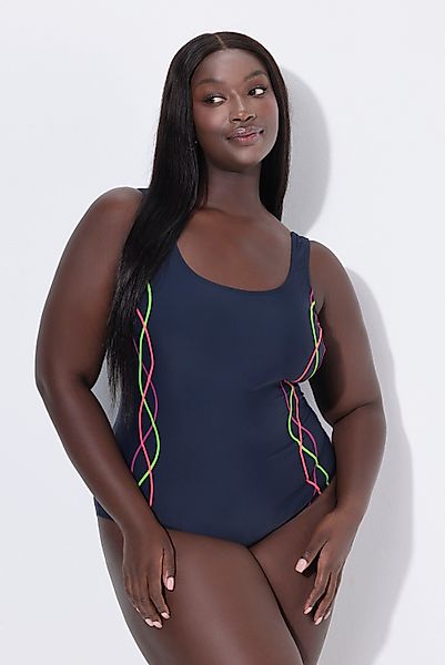 Ulla Popken Badeanzug Badeanzug Pipings ohne günstig online kaufen