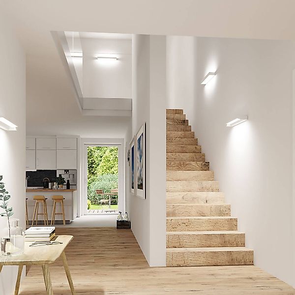 Paulmann LED-Wandleuchte Lucille, weiß, 60 cm, dimmbar, IP44 günstig online kaufen