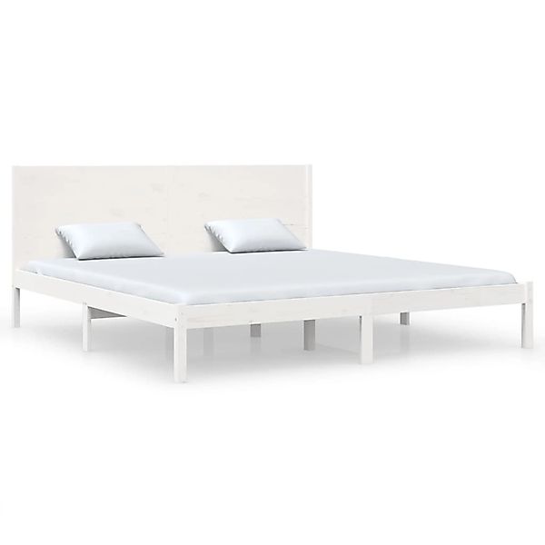 Vidaxl Massivholzbett Weiß Kiefer 200x200 Cm günstig online kaufen