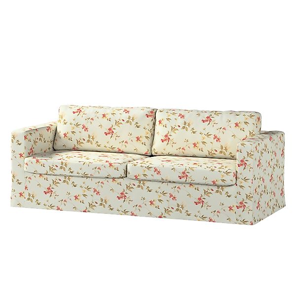 Bezug für Karlstad 3-Sitzer Sofa nicht ausklappbar, lang, blau-rosa, Bezug günstig online kaufen