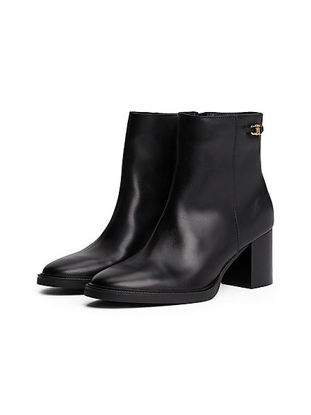 Tommy Hilfiger STACKED HEEL LEATHER ANKLE BOOT Stiefelette, Blockabsatz, An günstig online kaufen