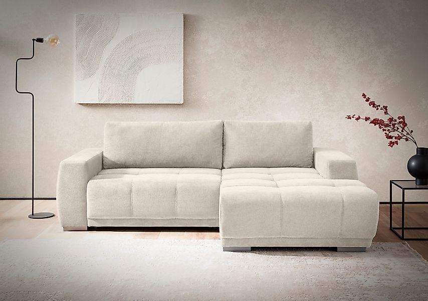 INOSIGN Ecksofa "Bolero L-Form", wahlweise mit Bettfunktion & Bettkasten günstig online kaufen