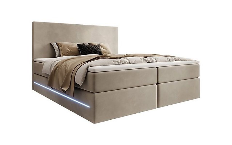 Luxusbetten24 Boxspringbett Voyage, mit LED und Stauraum günstig online kaufen