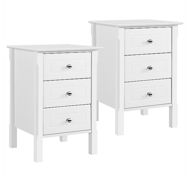Yaheetech Nachttisch (2er Set), Nachtschrank mit 3 Schubladen Boxspringbett günstig online kaufen
