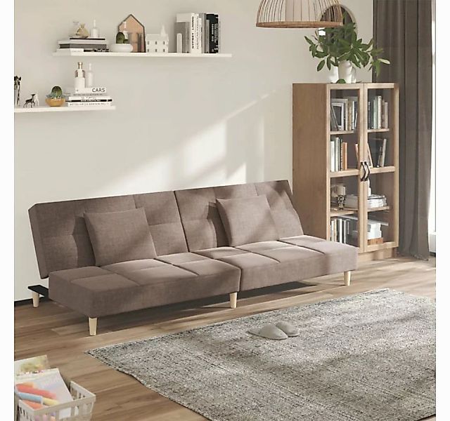 vidaXL Sofa Schlafsofa 2 Sitzer Sofa mit Schlaffunktion mit 2 Kissen, ohne günstig online kaufen