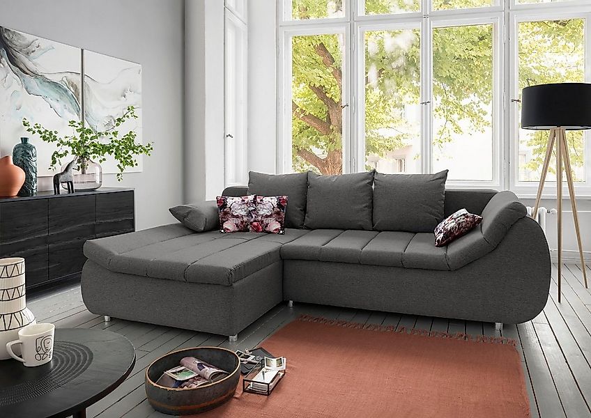 INOSIGN Ecksofa Imola elegant und modern, aktuelle Steppung im Sitz, bequem günstig online kaufen