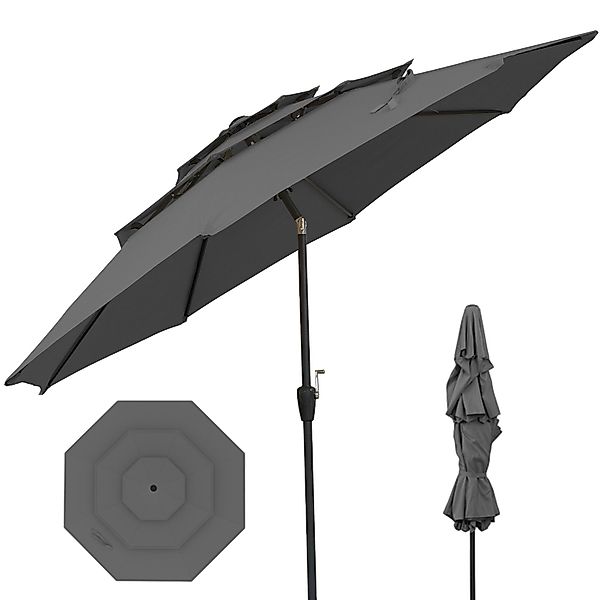 COSTWAY Sonnenschirm, LxB: 300x300 cm, 3-stöckiger günstig online kaufen