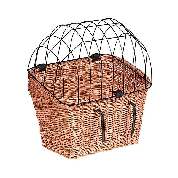 Flamingo Tierfahrradkorb Weidenfahrradkorb mit Gitter günstig online kaufen