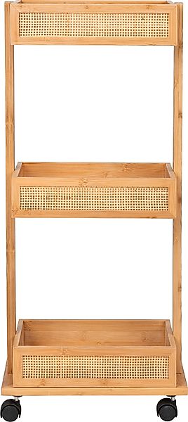 WENKO Badregal "Allegre", Wagen, aus Bambus und Rattan günstig online kaufen