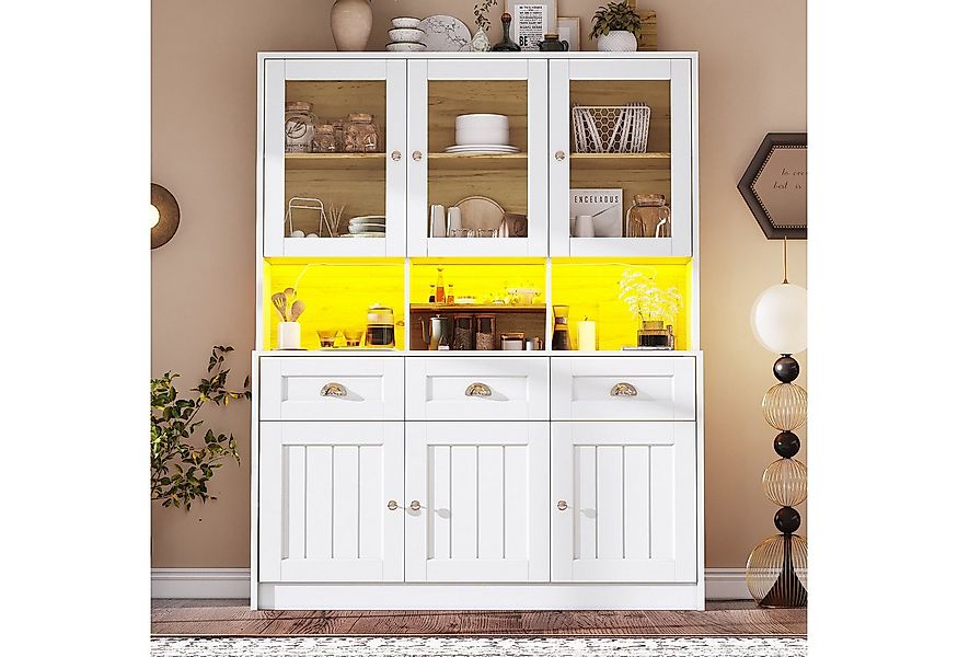 Celya Küchenbuffet Küchenschrank(140×40×175cm), Hochschrank Küchenbuffet (S günstig online kaufen