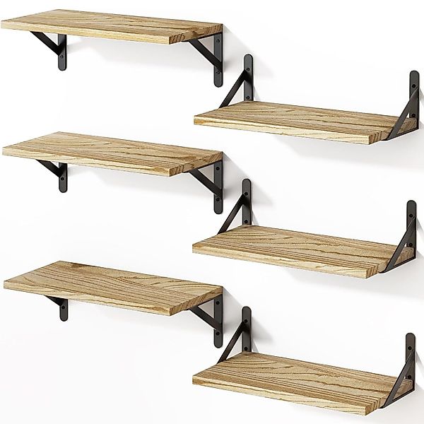 SURFOU Regal Wandregal holz 6er Set, günstig online kaufen