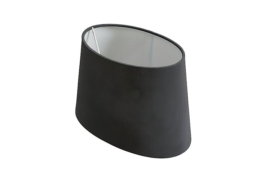 B&S Lampenschirm Lampenschirm oval Velvet grau B:20,5x12/T:17x10/H:14cm, Ji günstig online kaufen