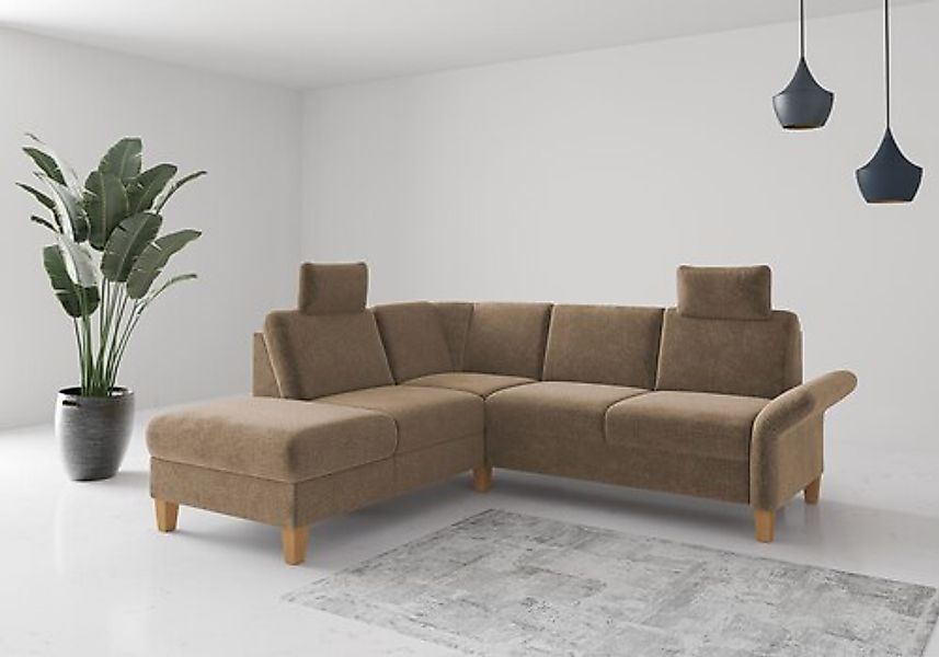 Home affaire Ecksofa »Rochelle, L-Form« wahlweise mit Armteilverstellung, B günstig online kaufen