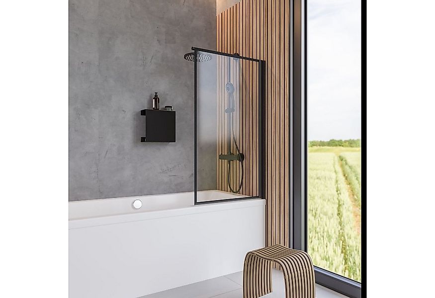 Schulte Badewannenfaltwand 80x140 cm, Duschwand für Badewanne, Dekor Frame, günstig online kaufen