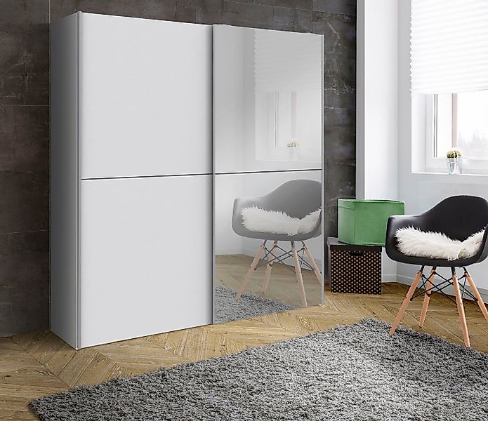 FORTE Schwebetürenschrank "White Kiss", Made in Europe, ideal für kleine Rä günstig online kaufen