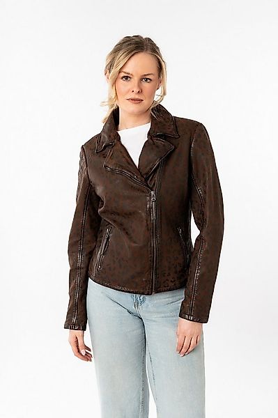 Mauritius Lederjacke MWMeeow mit Reverskragen, All-Over Muster günstig online kaufen