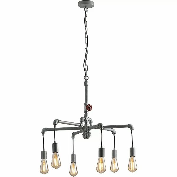 Luce Design Pendelleuchte Amarcord 6-flammig Zink Ø 72 cm günstig online kaufen