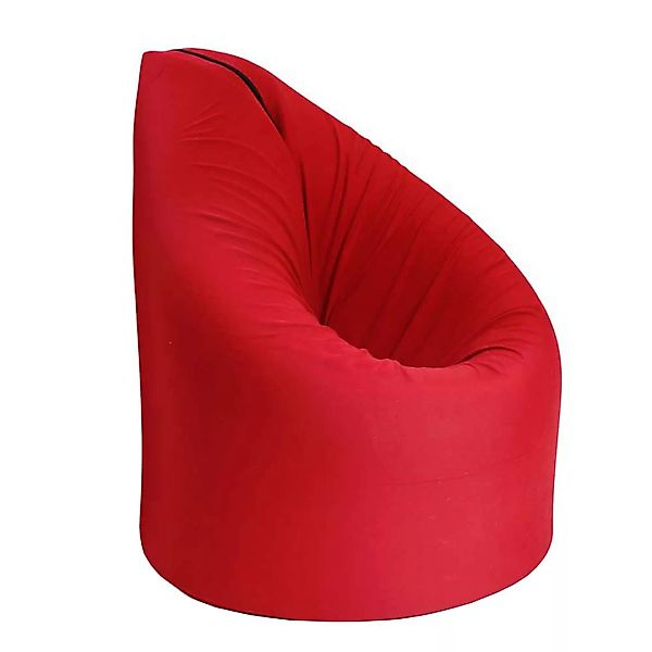 Funktion Sitzsack in Rot Grau Webstoff Gästebett nutzbar günstig online kaufen