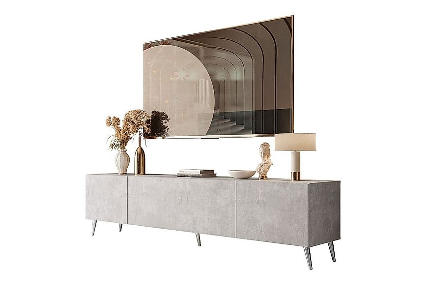 Lookway Lowboard COLGANTE BETON 200 TV-Schrank mit schrägen Beinen günstig online kaufen