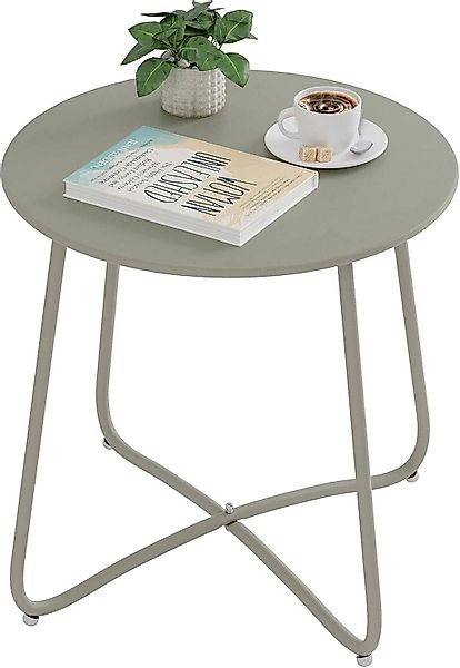 EUGAD Beistelltisch (1-St), rund, Balkontisch Gartentisch, günstig online kaufen