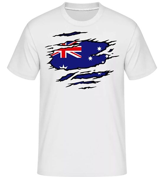 Zerrissene Fahne Australien · Shirtinator Männer T-Shirt günstig online kaufen