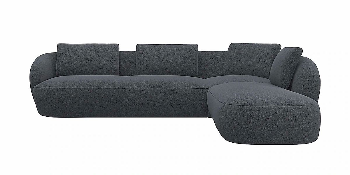 FLEXLUX Ecksofa "Torino, rund, L-Form, Sofa-Ecke mit Ottomane", Modernes, o günstig online kaufen