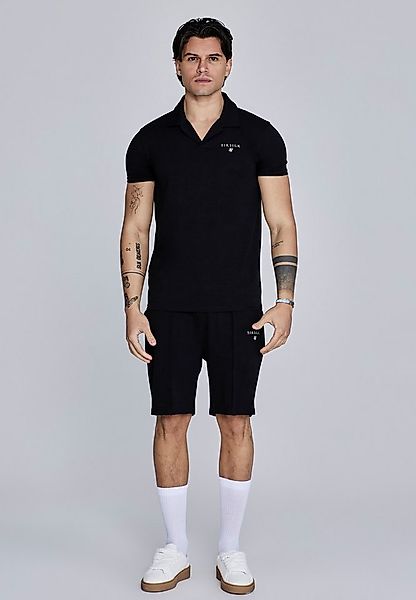 Siksilk Poloshirt SikSilk Herren Schwarzes Polo und Shorts Set günstig online kaufen