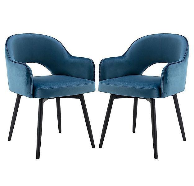 WAHSON OFFICE CHAIRS Esszimmerstuhl 2er Set Drehstuhl Samt Modern Küchenstü günstig online kaufen