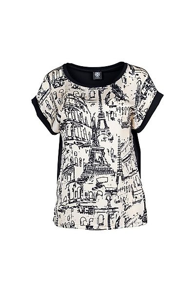 Faber Blusenshirt Modisches Blusenshirt mit City-Print in schwarz/milk Vord günstig online kaufen