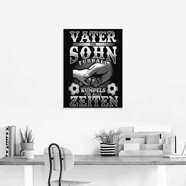 Artland Glasbild "Vater und Sohn Fußball Kumpels", Sprüche & Texte, (1 St.) günstig online kaufen