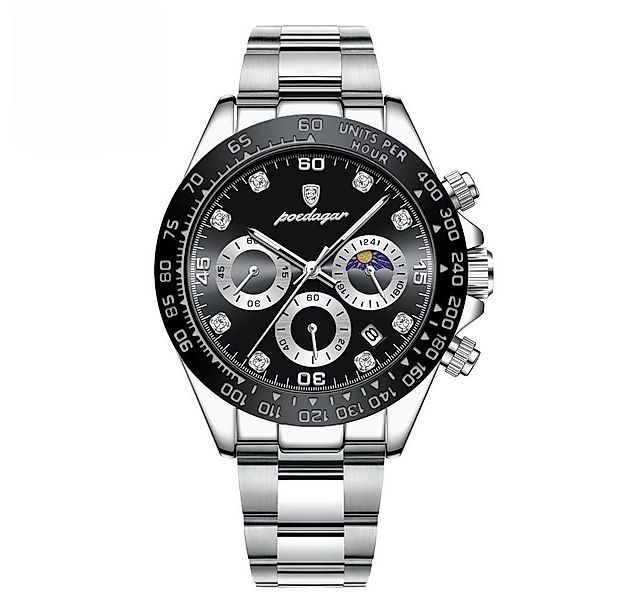 POEDAGAR Quarzuhr Poedagar 629 Luxus Chronograph Uhr mit Glitzerstein-Ziffe günstig online kaufen
