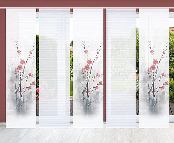 HOME in green Schiebegardine »BELMIRA« Paneelwagen 5 Stk. tlg. SET DIGITALD günstig online kaufen