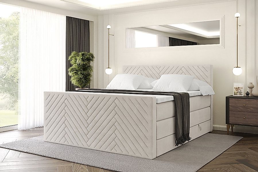 ALTDECOR Boxspringbett VEXA-Z KING (Multipocket-Matratze H4, H3 Matratze Bo günstig online kaufen