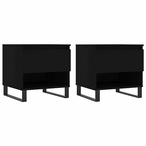 vidaXL Couchtische 2 Stk. Schwarz 50x46x50 cm Holzwerkstoff Modell 1 günstig online kaufen