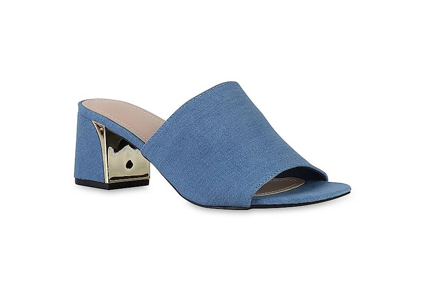 VAN HILL 840884 Sandalette Damen Pantoletten Sandaletten Klassische Basic B günstig online kaufen