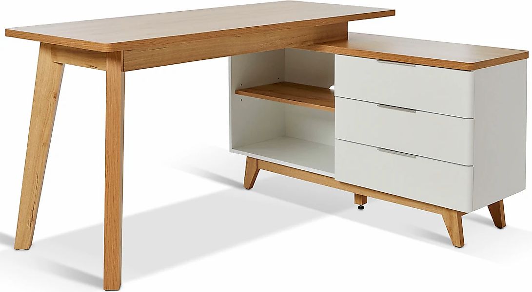 Jahnke Eckschreibtisch "LIBRE D 240 E" 1 Stk. tlg. wechselseitig montierbar günstig online kaufen