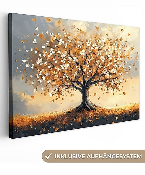 OneMillionCanvasses® Leinwandbild Halloween - Kürbis - Gespenst - Schwarze günstig online kaufen