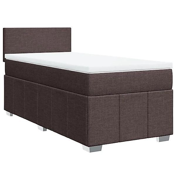 vidaXL Boxspringbett mit Matratze Dunkelbraun 80x200 cm Stoff 3289191 günstig online kaufen