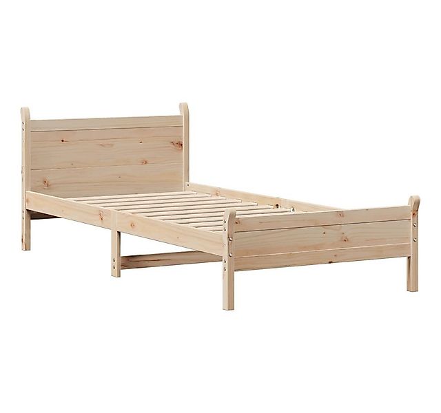 vidaXL Bett Massivholzbett ohne Matratze 75x190 cm Kiefernholz günstig online kaufen