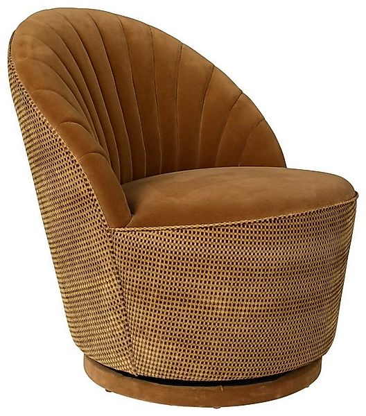 Dutchbone Loungesessel Drehbarer Lounge Sessel MADISON Samtstoff WHISKEY vo günstig online kaufen