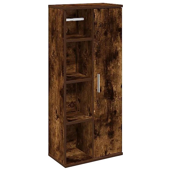 vidaXL Badezimmer-Set Badezimmerschrank mit Rollenhalter Räuchereiche günstig online kaufen